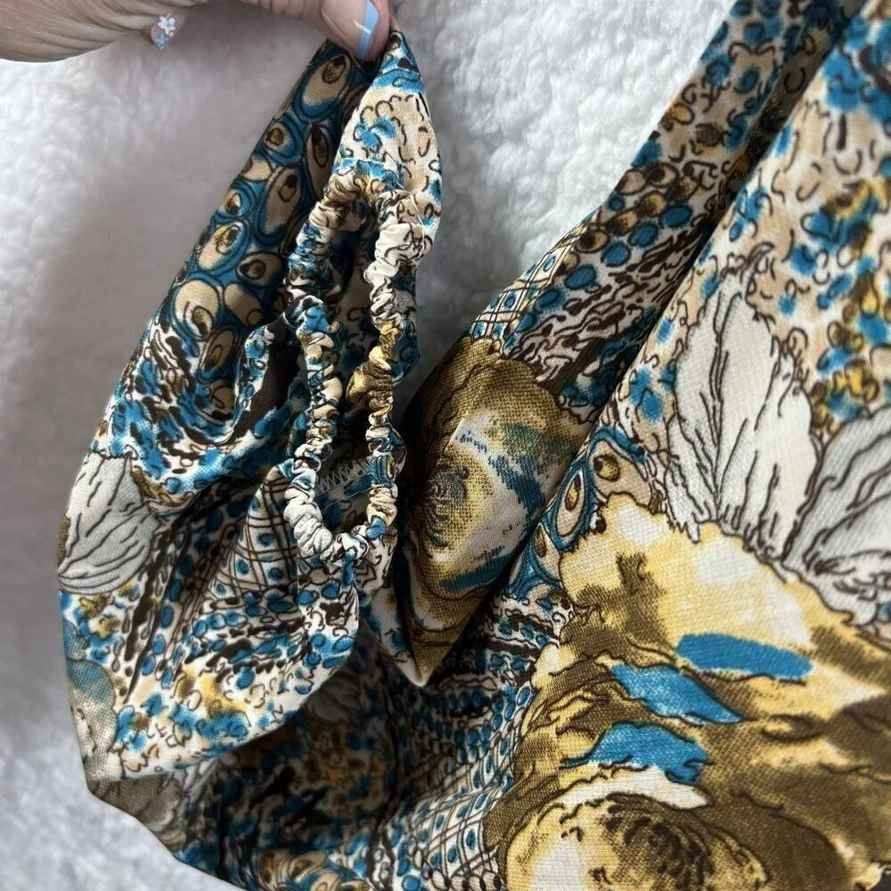 Anthropologie Boemo S Boho Paisley Tiered Maxi Dress Tie Waist Hippie Coachella - Picture 8 of 15